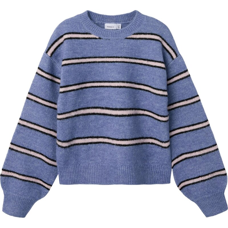 NAME IT Sveter NKFOLENSKA zafírová / pastelovo ružová / čierna 65665586