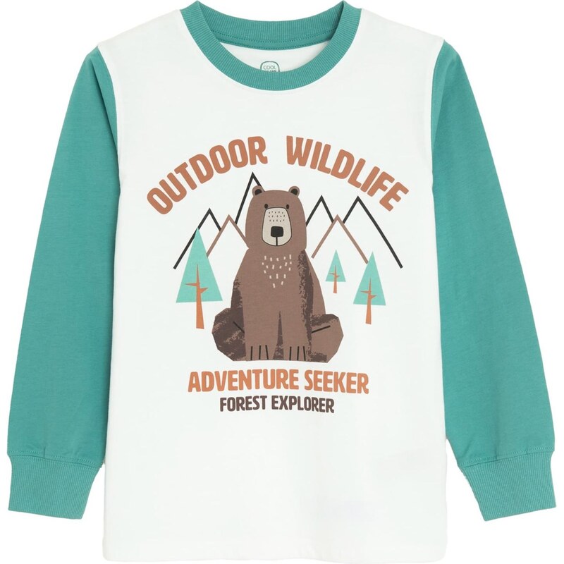 Cool Club Tričko hnedá / koňaková / nefritová / biela 66009736