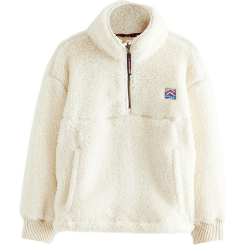 Superdry & Co Flisová bunda petrolejová / brusnicová / biela 65893064