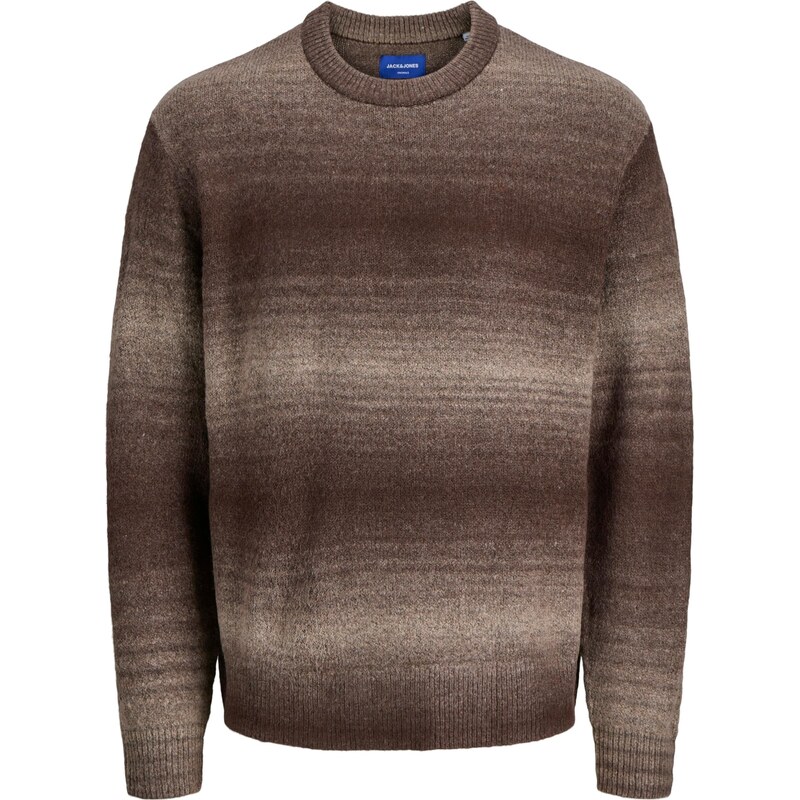 JACK & JONES Sveter JORMEADOWS svetlosivá / tmavočervená 65664771