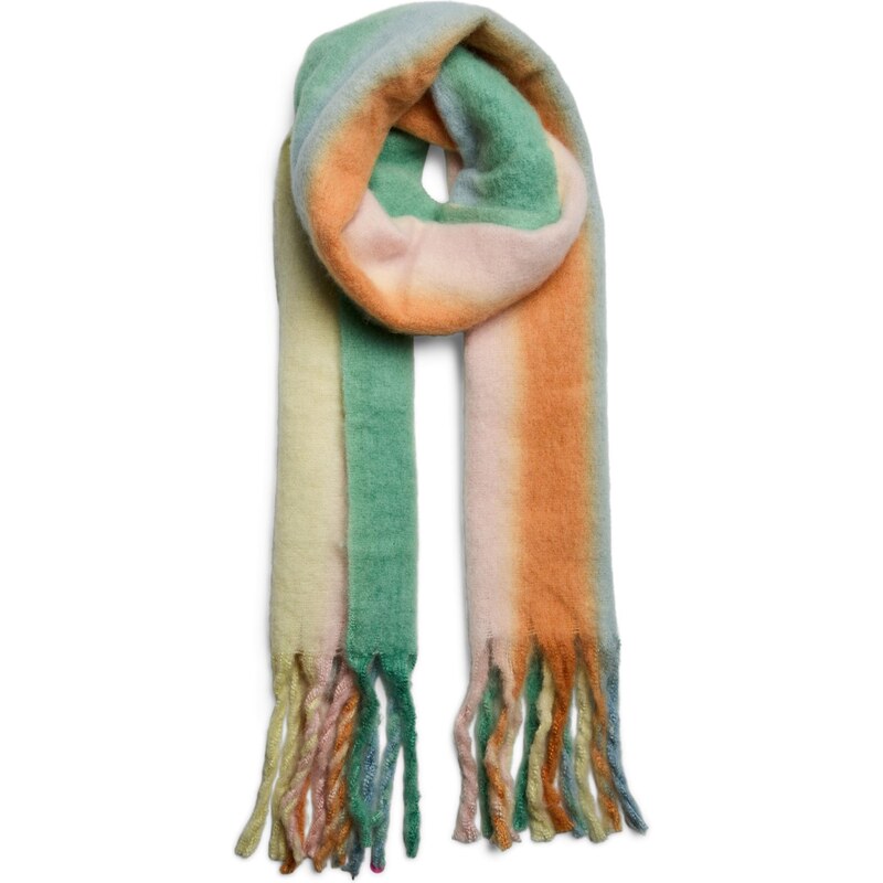 PIECES Šál PCJOSE pastelovo zelená / svetlozelená / oranžová / ružová 65890735