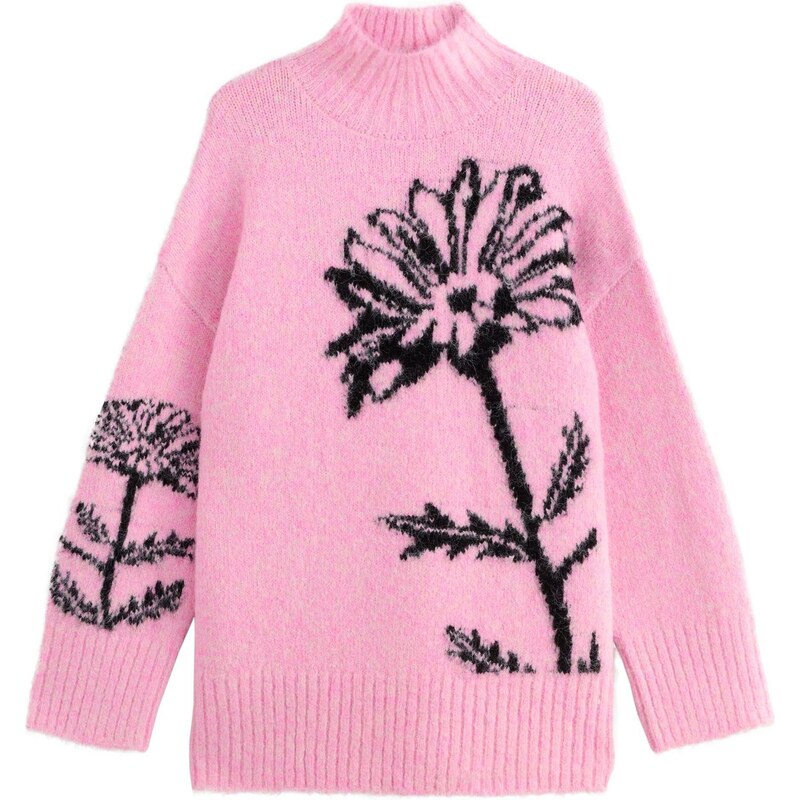 Next Sveter svetloružová / čierna 65773812