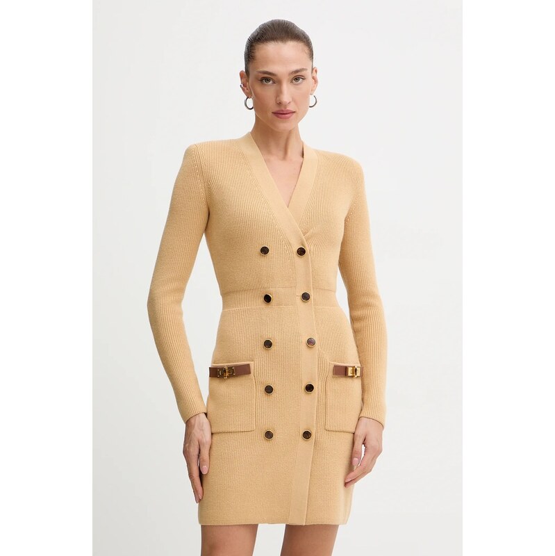 Šaty s prímesou vlny Elisabetta Franchi 65609915