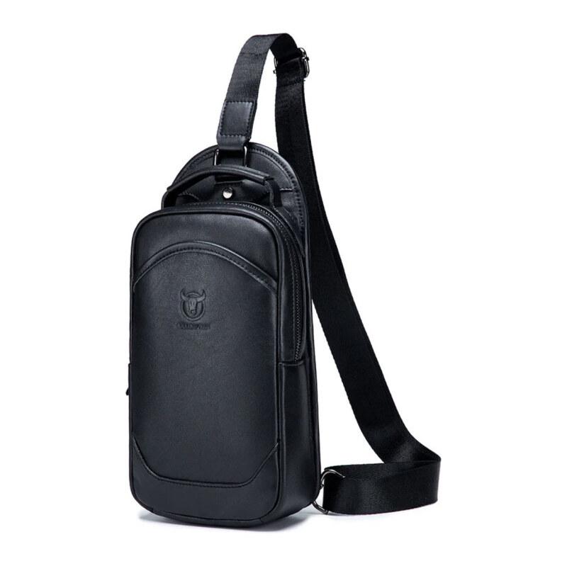 Bullcaptain kožená taška cez rameno Torun Čierna 5L 65227525