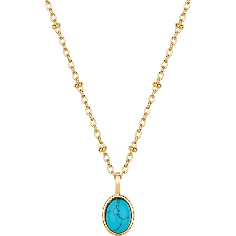 Brosway Nežný oceľový náhrdelník s tyrkysom Essential BNL132 66589240