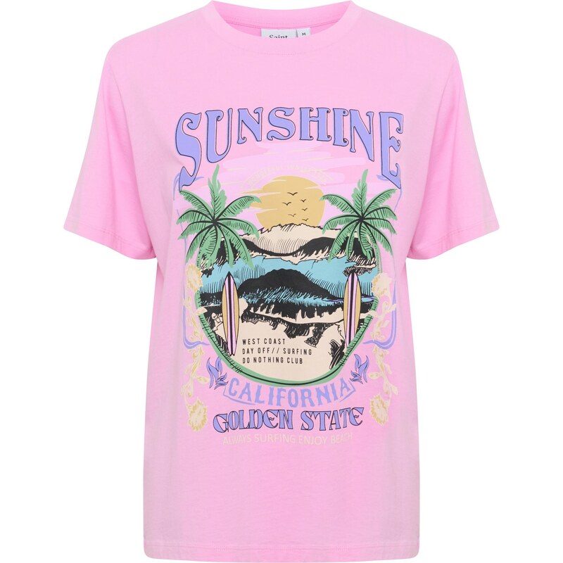 SAINT TROPEZ Tričko žltá / zelená / orgovánová / čierna 65878739