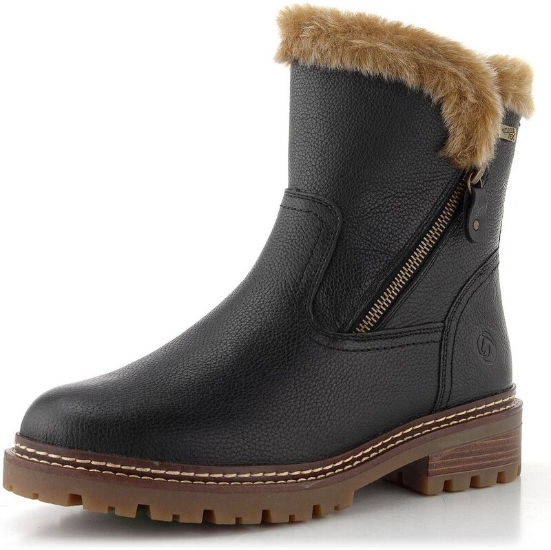 Remonte černý kotník se zipem a membránou D0B83-03 65612225