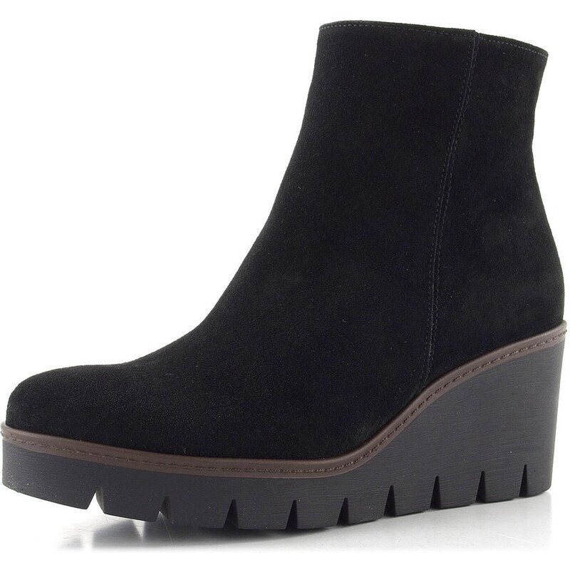 Gabor semišový kotník na klínku černý 74.780.17 65612241