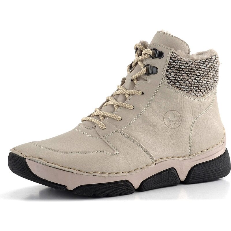 Rieker šněrovací kotník krémový 45955-60 65612258