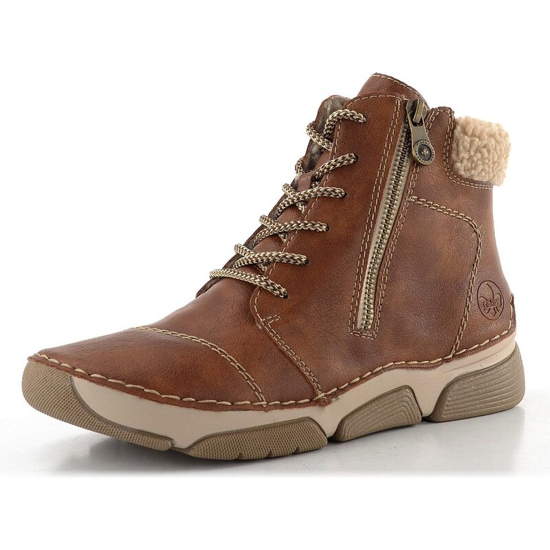 Rieker šněrovací kotník se zipem zimt/lehm 45931-24 65612265