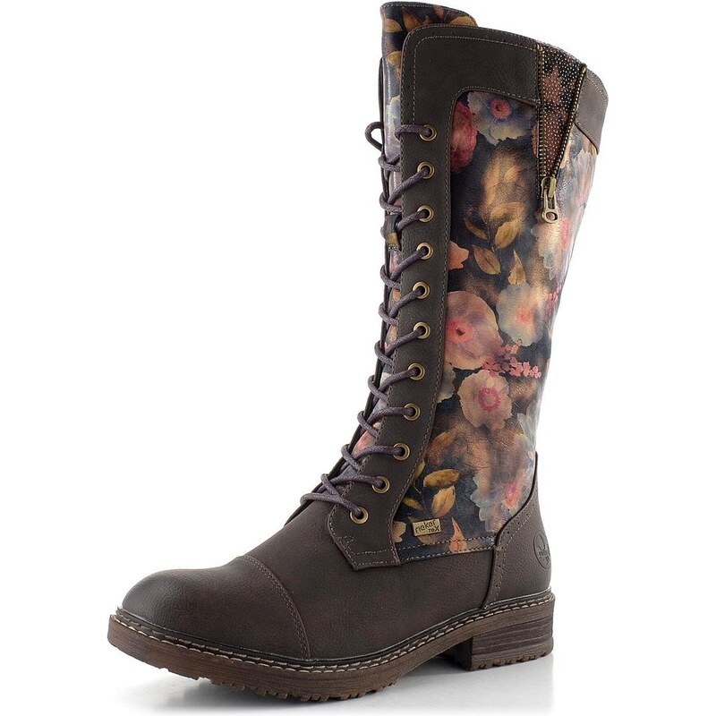 Rieker šnurovacie čižmy s membránou mud/ozean-multi/schwarz-antik 65612289