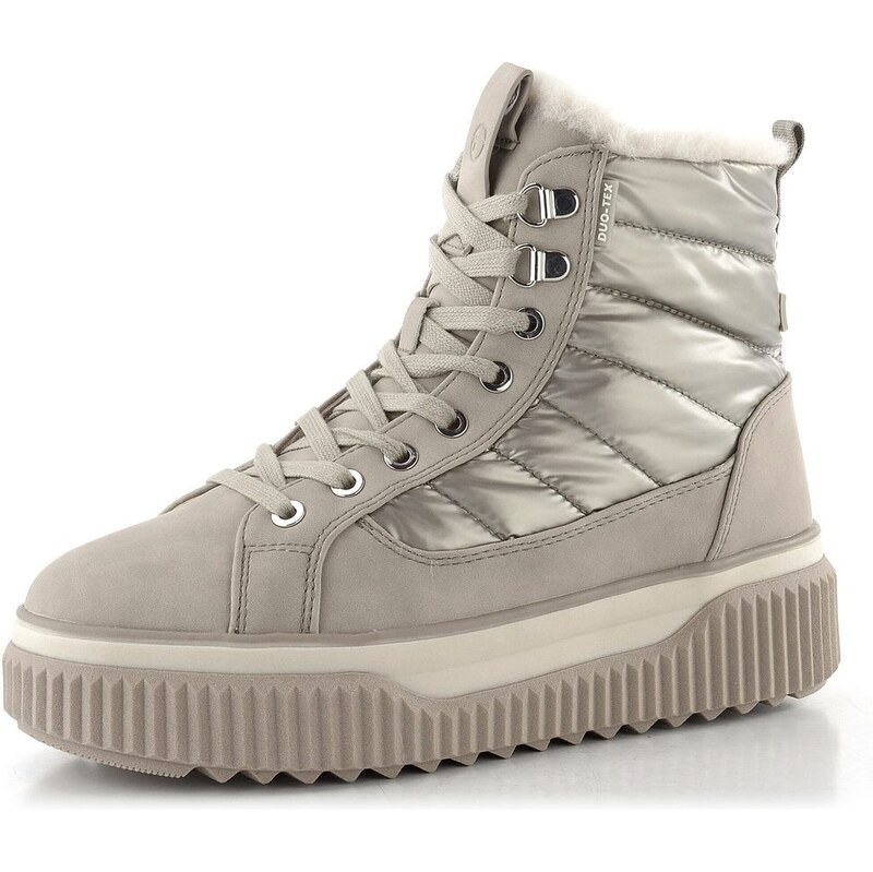 Tamaris šněrovací kotník na platformě champagne 1-26277-45 65612319