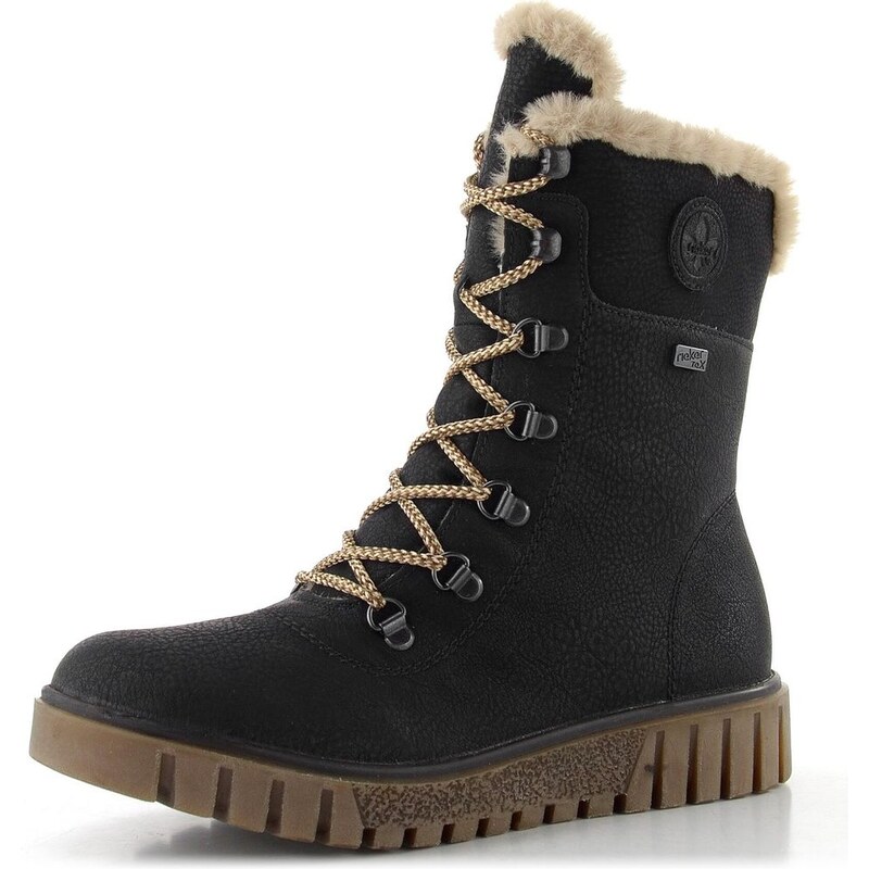 Rieker vyšší kotník na platformě černý Y3424-00 65612336