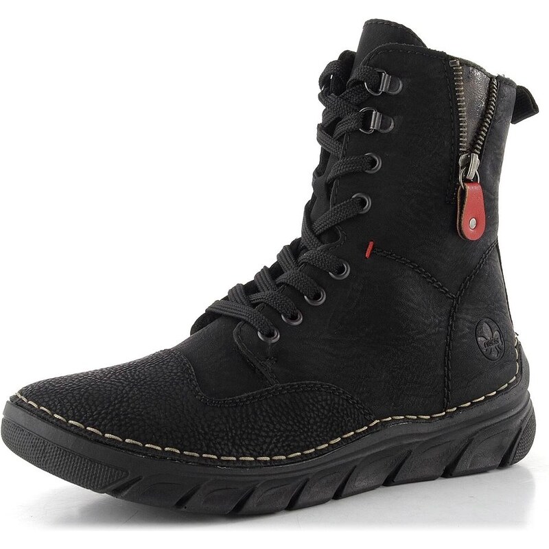 Rieker vyšší šněrovací kotník černý 55014-00 65612337