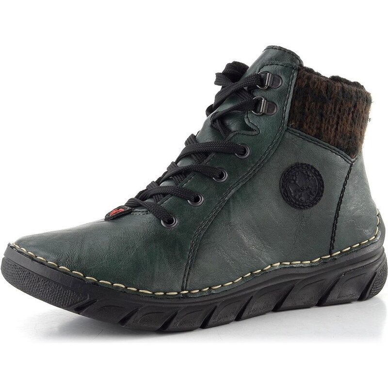 Rieker šněrovací kotník tmavě zelený 55040-54 65612349