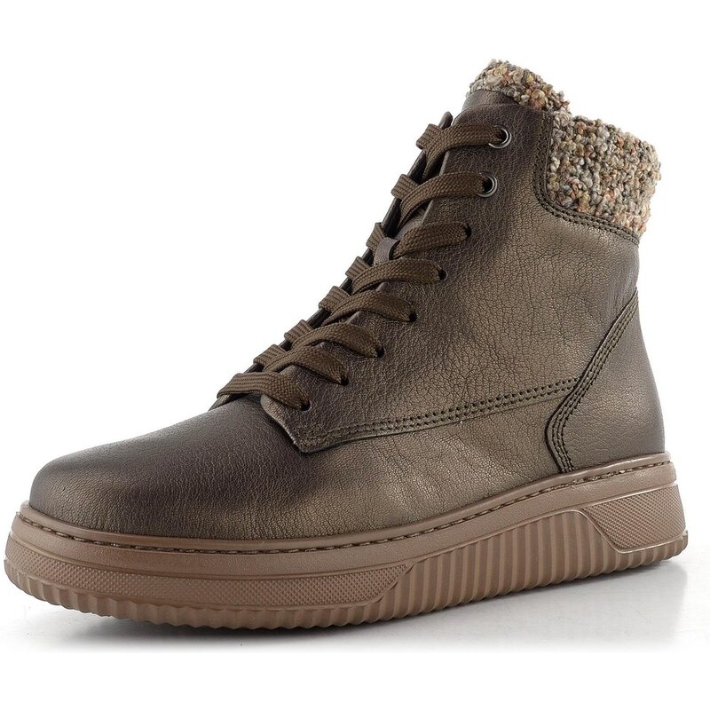 Gabor široký šněrovací kotník smog/mohair 76.795.65 65612370