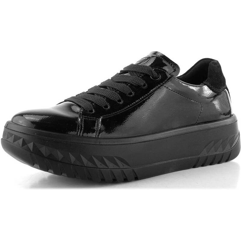 Ara širšie lakované poltopánky na platforme Monaco Black 12-46707-01 65612405