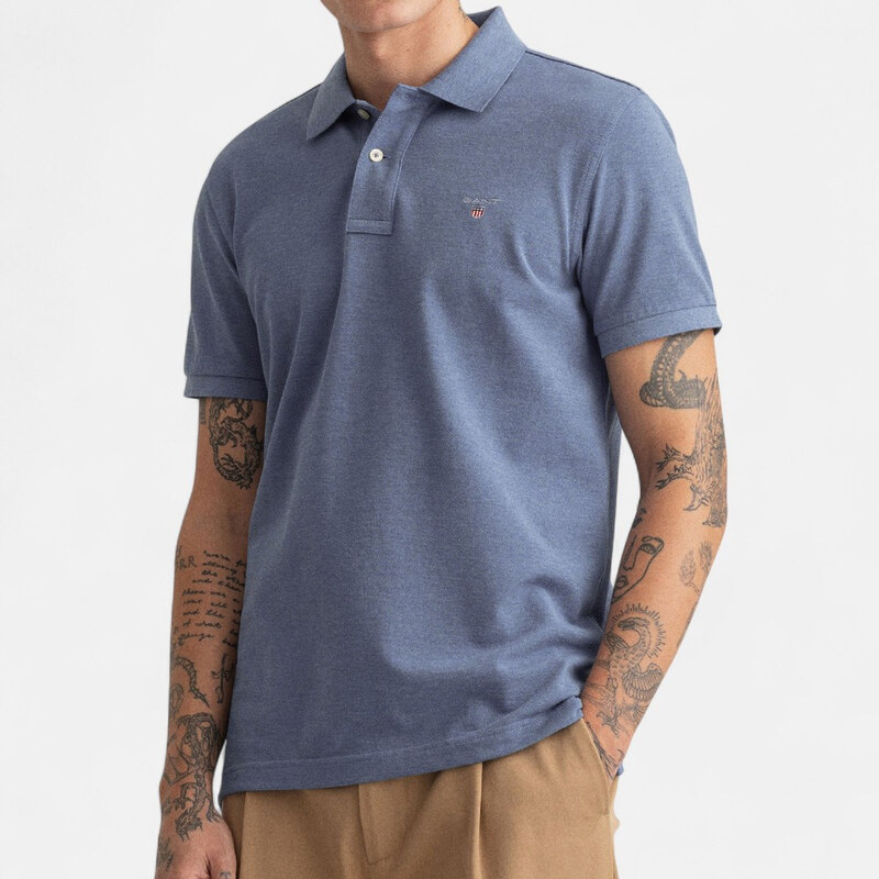 Pánské modré polo triko Gant 56438 65611696