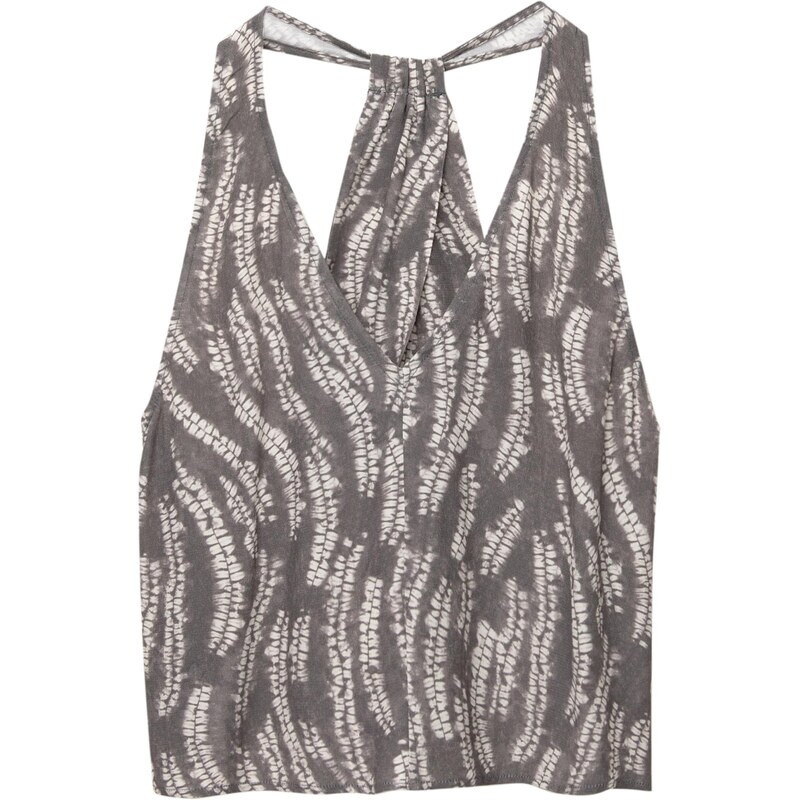 Pull&Bear Top sivá / šedobiela 65886586