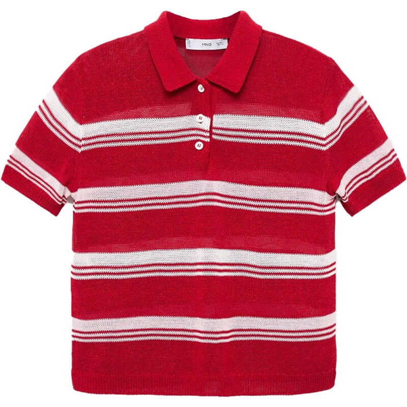 MANGO Sveter červená / biela 65887367