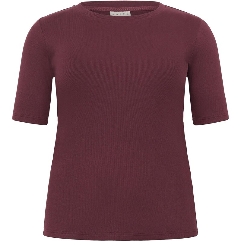 KAFFE CURVE Tričko KCCarina vínovo červená 65888654