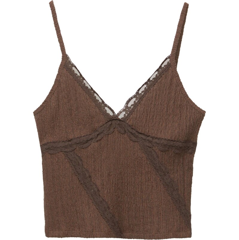 Pull&Bear Top PACIFIC hnedá 65889277