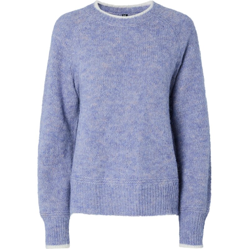 PIECES Sveter PCIvy levanduľová / biela 65889371