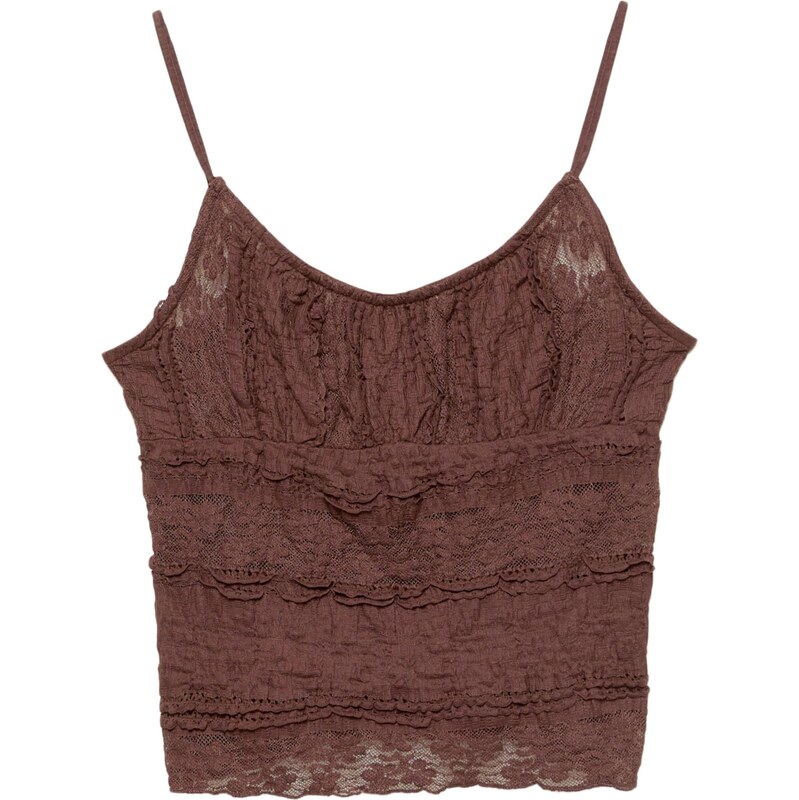 Pull&Bear Top hnedá 65890057