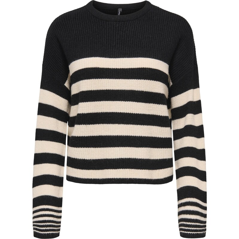 ONLY Sveter ONLKatia svetlobéžová / čierna 65890363