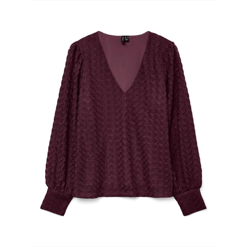 VERO MODA Blúzka VMBECCA vínovo červená 65890635