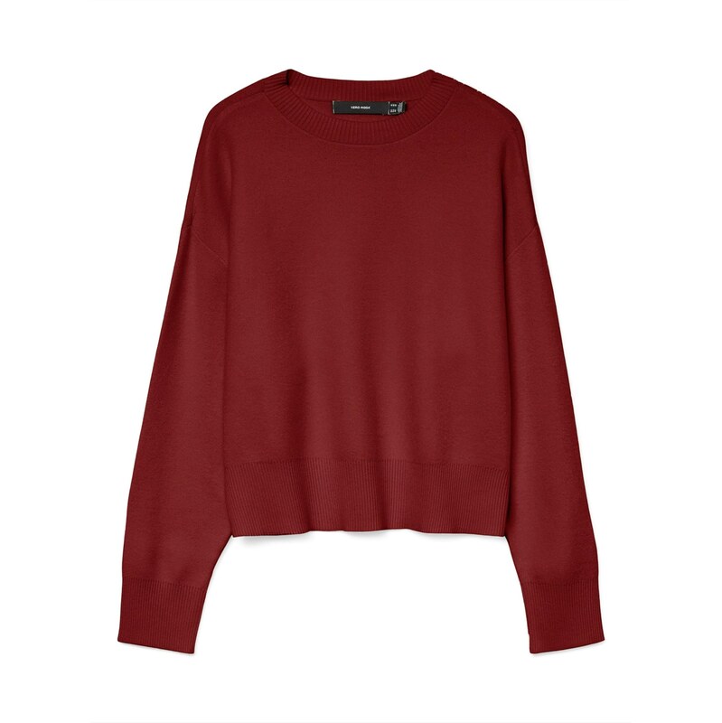 VERO MODA Sveter VMGOLD ART karmínovo červená 65890672