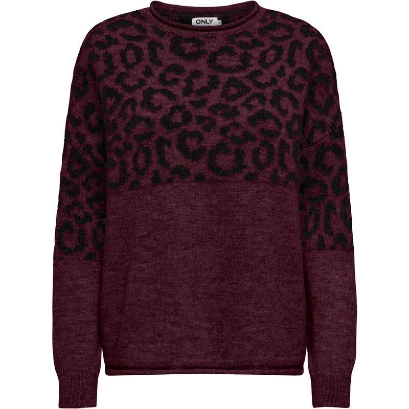 ONLY Sveter ONLJADE červená / čierna 65891050