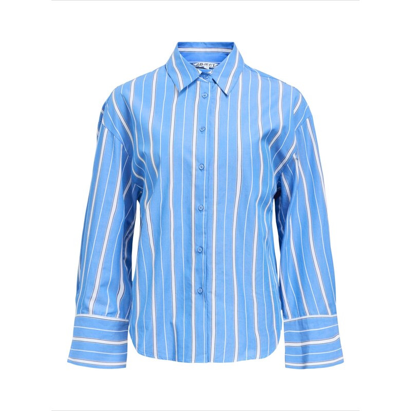 OBJECT Blúzka OBJKIMBERLY tmavomodrá / azúrová / biela 65891095