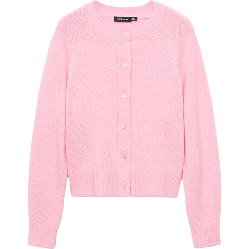 MANGO Kardigán Scorpius ružová 65891330