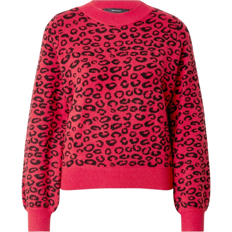 VERO MODA Sveter VMNANCY krvavo červená / čierna 65891425