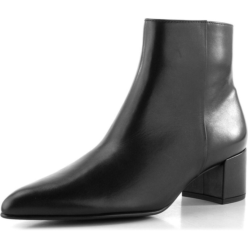 Högl elegantní hladký kotník na podpatku černý 0-104703-0100 65611987