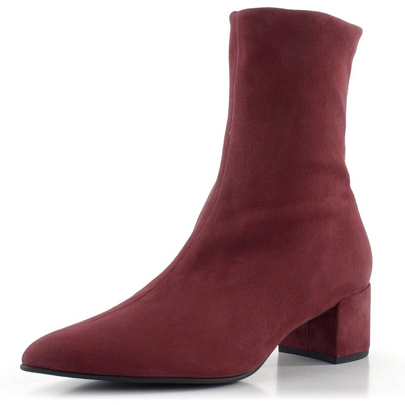 Högl elegantní semišový kotník na podpatku cabernet 0-104712-4400 65611988