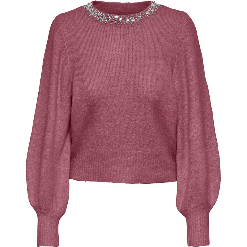 ONLY Sveter ONLELSA purpurová / strieborná 65891586