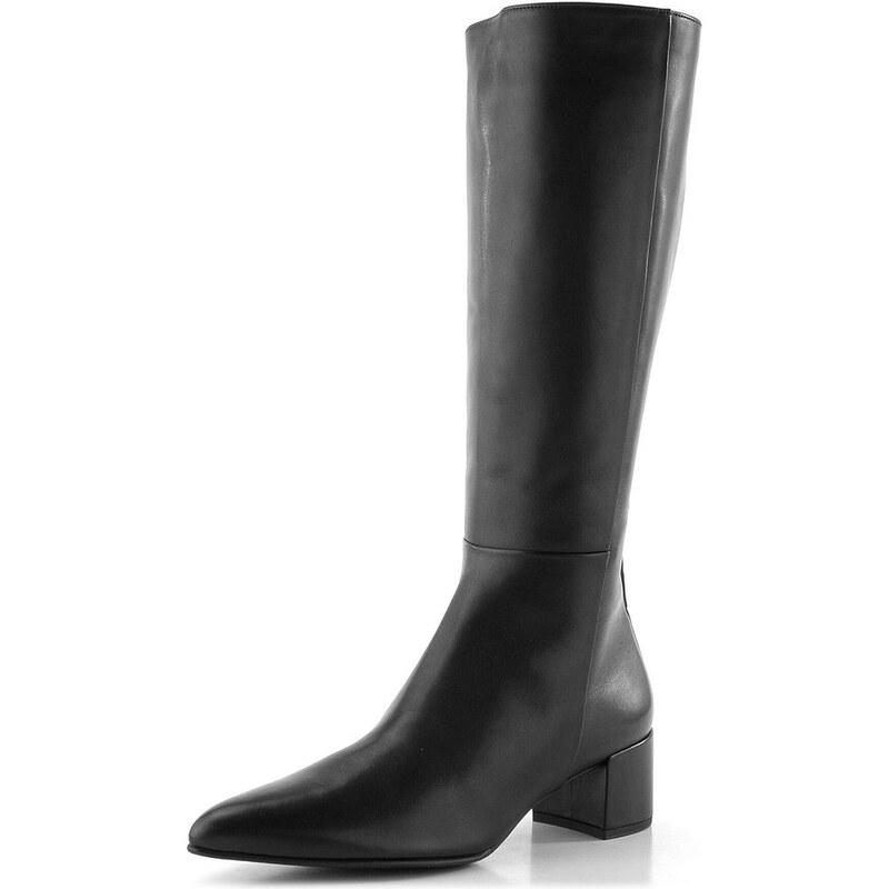 Högl hladké kožené čižmy čierne 0-104723-0100 65612191