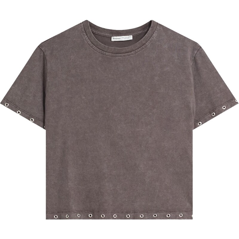 Bershka Tričko čokoládová 65892278