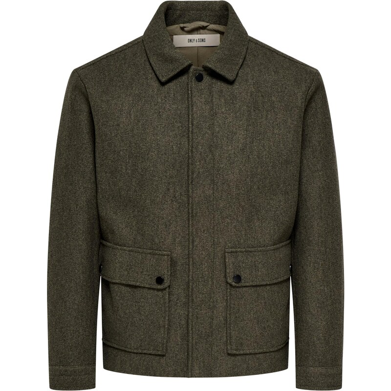 Only & Sons Prechodná bunda ONSConnor hnedá melírovaná 65861774