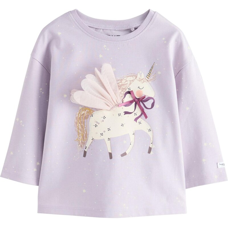 Next Tričko zlatá / fialová / orgovánová / biela 65892550