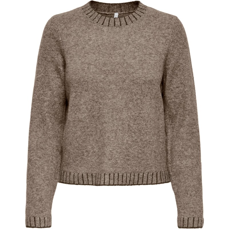 ONLY Sveter ONLFINA hnedá melírovaná 65892816