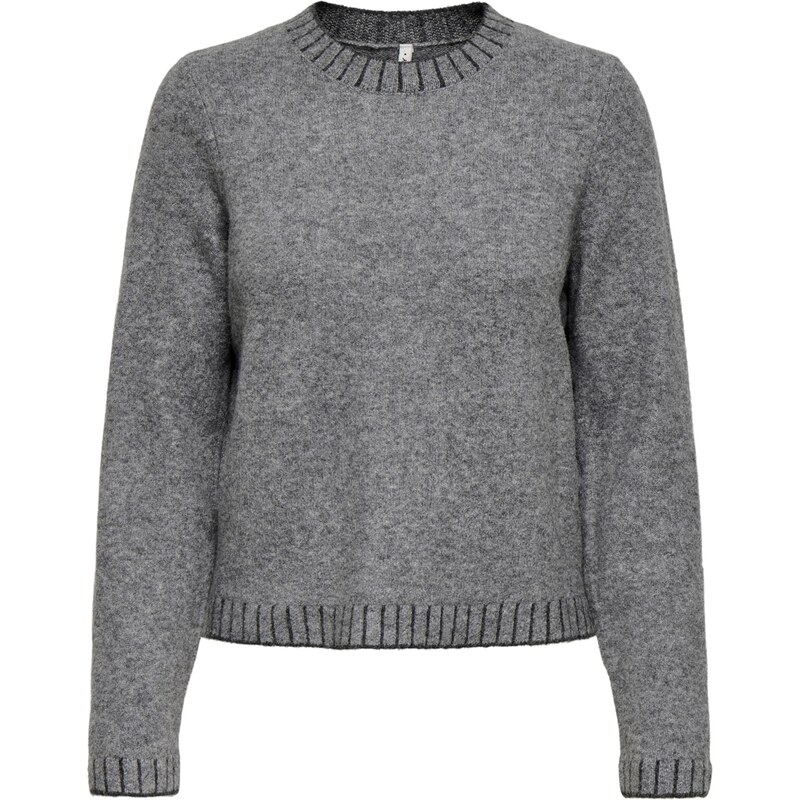 ONLY Sveter ONLFINA sivá melírovaná 65892951