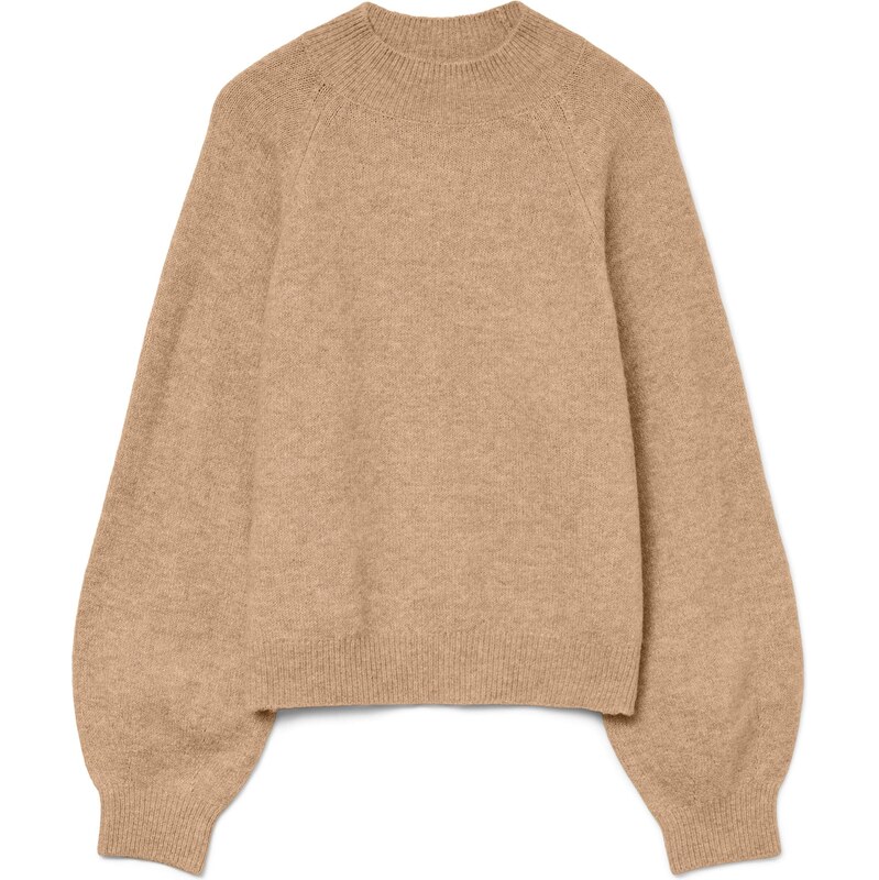 VERO MODA Sveter VMLeaf piesková 65893031