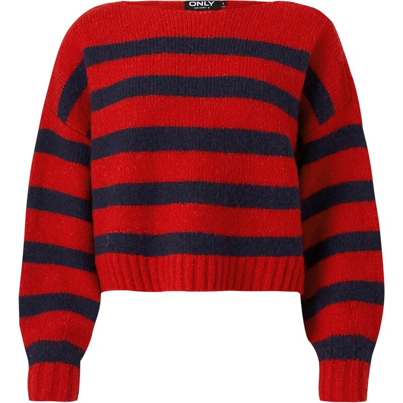 ONLY Sveter LAYA námornícka modrá / tmavočervená 65893135