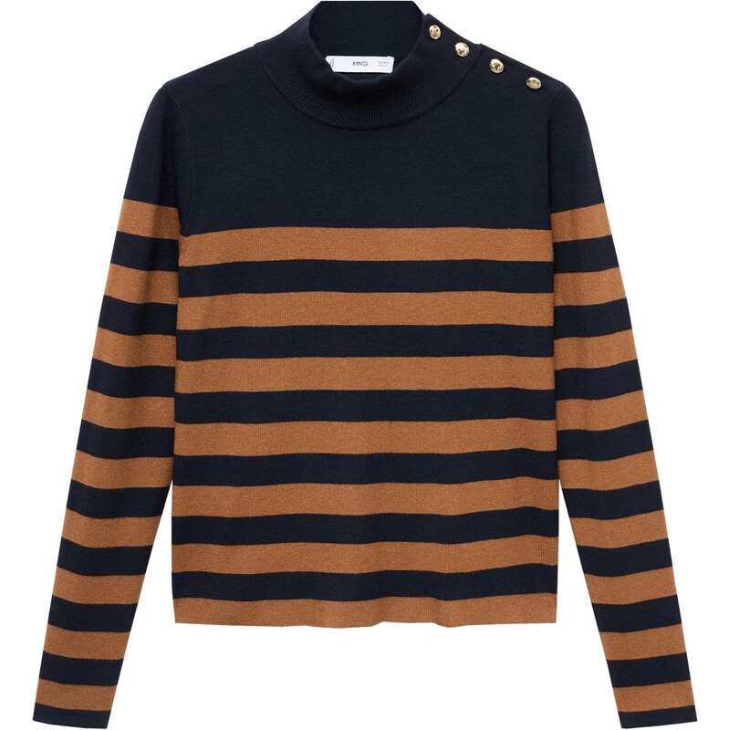 MANGO Sveter LUCCAPK námornícka modrá / hnedá 65894073
