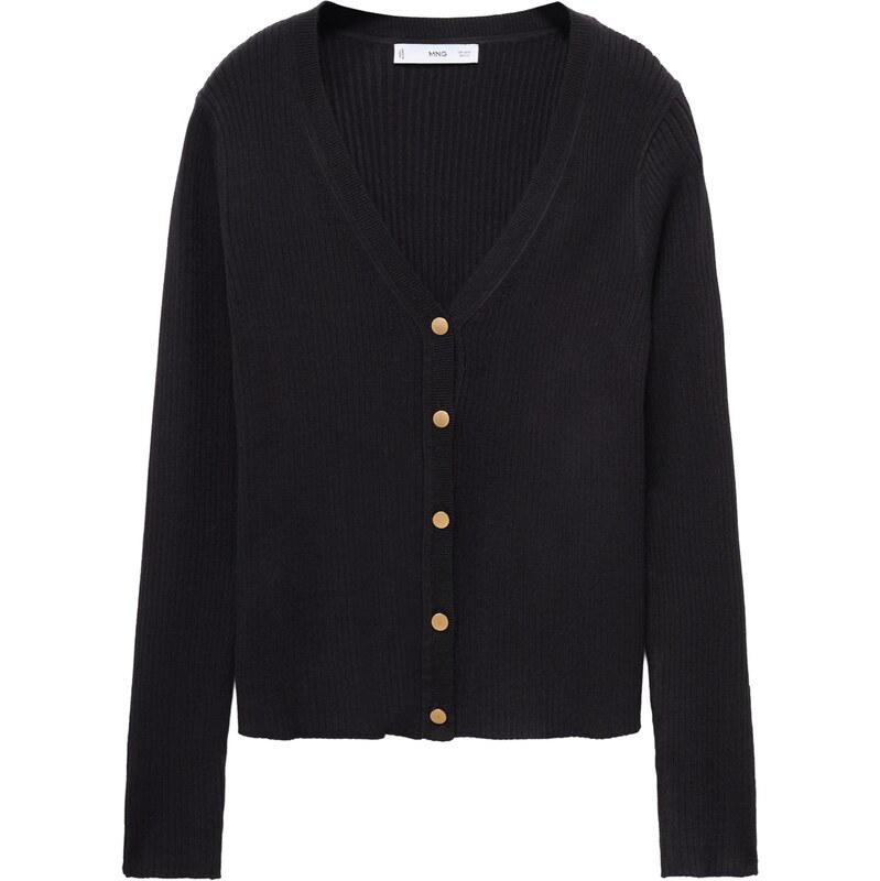 MANGO Kardigán BOTONA čierna 65894747