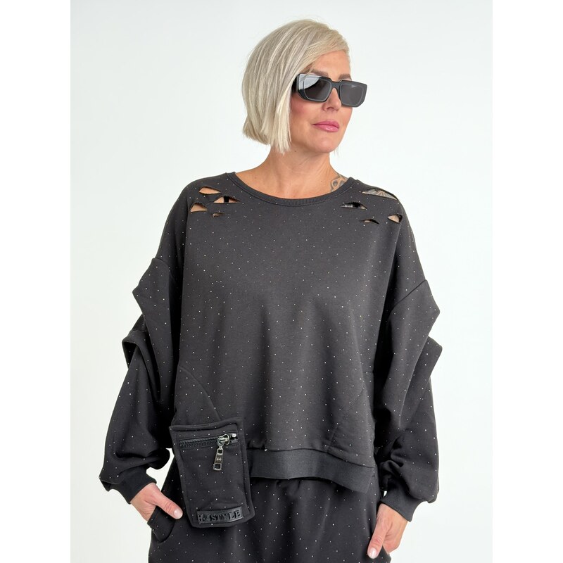 H4 Čierna mikina CHARON 689 65613643