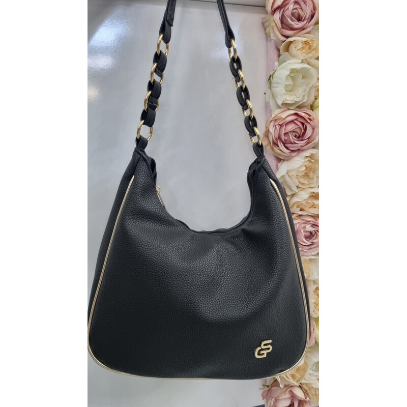 Katrins Fashion Čierna kabelka na plece Grosso 65613601